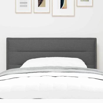LED Kopfteil mit LED-Lichtleisten Dunkelgrau 80 cm Stoff
