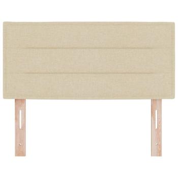 LED Kopfteil Linien-Design Creme 80 cm Stoff