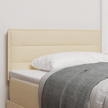LED Kopfteil Linien-Design Creme 80 cm Stoff