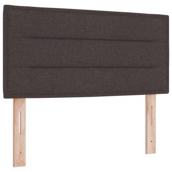 LED Kopfteil Linien-Design Dunkelbraun 90 cm Stoff