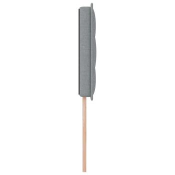 LED Kopfteil Linien-Design Hellgrau 100 cm Stoff