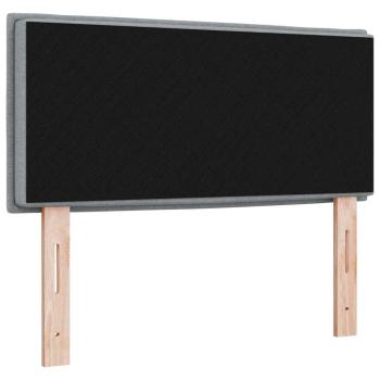LED Kopfteil Linien-Design Hellgrau 100 cm Stoff