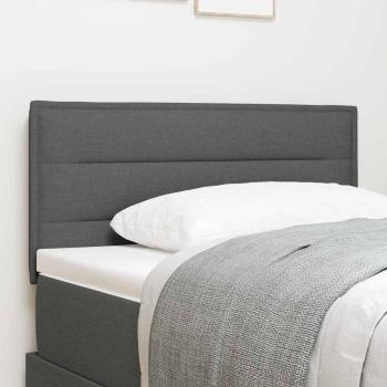 LED Kopfteil Linien-Design Dunkelgrau 100 cm Stoff