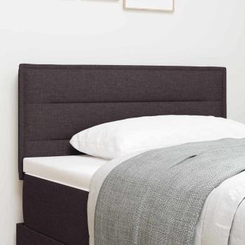 LED Kopfteil Linien-Design Dunkelbraun 100 cm Stoff