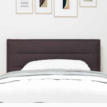 LED Kopfteil Linien-Design Dunkelbraun 100 cm Stoff