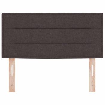 LED Kopfteil Linien-Design Dunkelbraun 100 cm Stoff