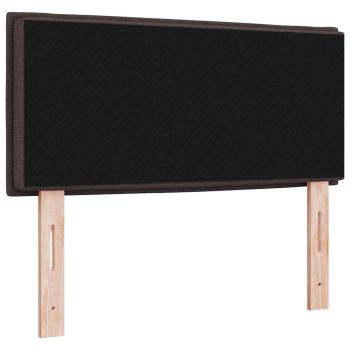 LED Kopfteil Linien-Design Dunkelbraun 100 cm Stoff