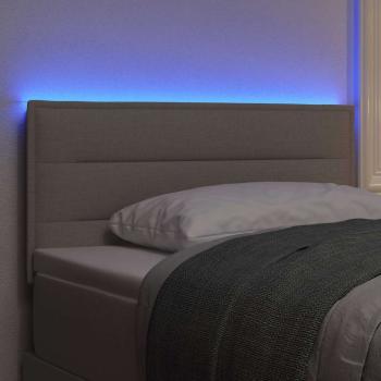 LED Kopfteil Linien-Design Taupe 100 cm Stoff
