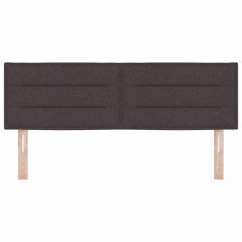 LED Kopfteil Linien-Design Dunkelbraun 72 cm Stoff