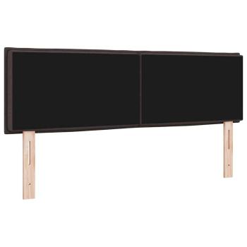 LED Kopfteil Linien-Design Dunkelbraun 72 cm Stoff