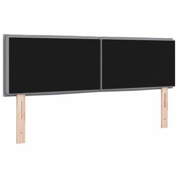 LED Kopfteil Linien-Design Hellgrau 80 cm Stoff