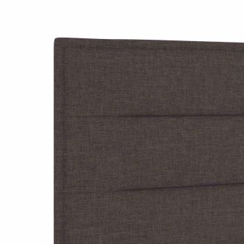 LED Kopfteil Linien-Design Dunkelbraun 80 cm Stoff