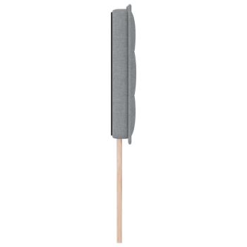 LED Kopfteil Linien-Design Hellgrau 90 cm Stoff