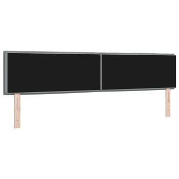 LED Kopfteil Linien-Design Hellgrau 100 cm Stoff
