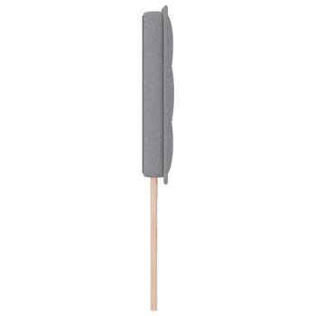 LED Kopfteil Linien-Design Hellgrau 100 cm Stoff