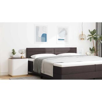 LED Kopfteil Linien-Design Dunkelbraun 100 cm Stoff
