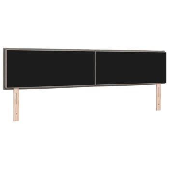 LED Kopfteil Linien-Design Taupe 100 cm Stoff