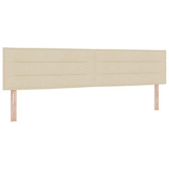 LED Kopfteil Linien-Design Creme 100 cm Stoff