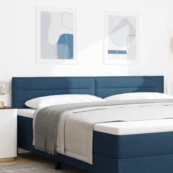 LED Kopfteil Linien-Design Blau 100 cm Stoff