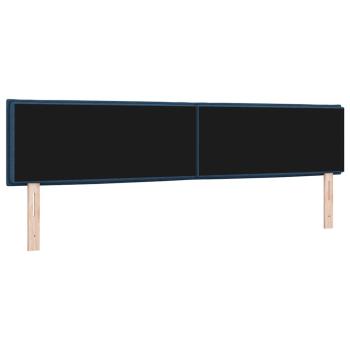 LED Kopfteil Linien-Design Blau 100 cm Stoff