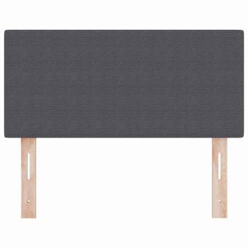 LED Kopfteil Einfarbig Dunkelgrau 90 cm Cordstoff