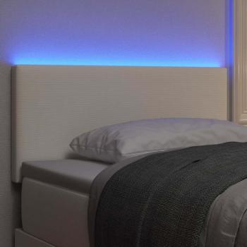 LED Kopfteil Einfarbig Creme 100 cm Cordstoff