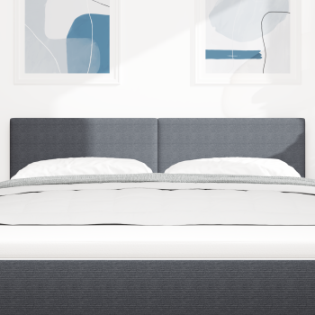LED Kopfteil Einfarbig Dunkelgrau 72 cm Cordstoff