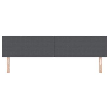 LED Kopfteil mit LED-Lichtleisten Dunkelgrau 200 cm Cordstoff