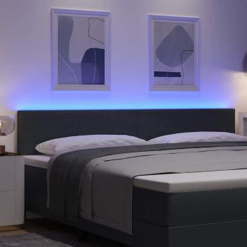 LED Kopfteil Einfarbig Dunkelgrau 100 cm Cordstoff