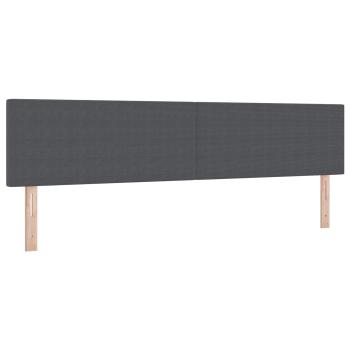 LED Kopfteil Einfarbig Dunkelgrau 100 cm Cordstoff