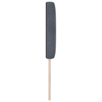 LED Kopfteil Kristall Knopfgeheftet Dunkelgrau 80 cm Samt