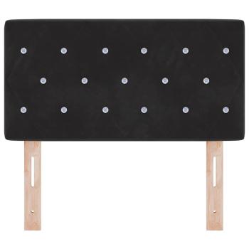 LED Kopfteil mit Kristallknopf, gepolstert, Schwarz, 80 cm, Velsamt