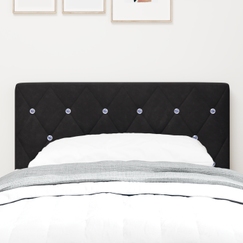 LED Kopfteil mit LED-Lichtleisten Schwarz 80 cm Samt