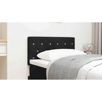 LED Kopfteil mit LED-Lichtleisten Schwarz 80 cm Samt