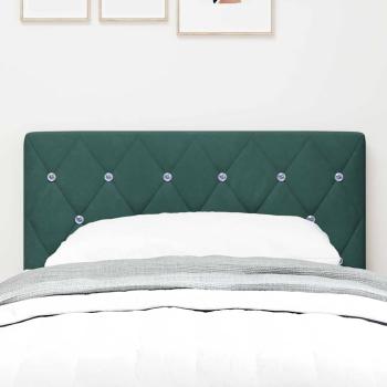 LED Kopfteil Kristalltaste Gepolstert Dunkelgrün 80 cm Samt