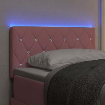 ARDEBO.de - LED Kopfteil Kristallknopf-Tufted Rosa 80 cm Samt