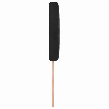 LED Kopfteil mit kristallgeknöpfter Polsterung Schwarz 90 cm Samt