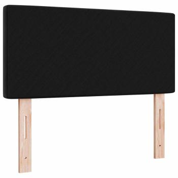 LED Kopfteil mit kristallgeknöpfter Polsterung Schwarz 90 cm Samt