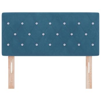 LED Kopfteil mit Kristallknopf, gepolstert, Dunkelblau, 90 cm, Samt