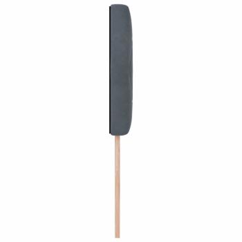 LED Kopfteil Kristallknopf Gesteppt Dunkelgrau 100 cm Samt