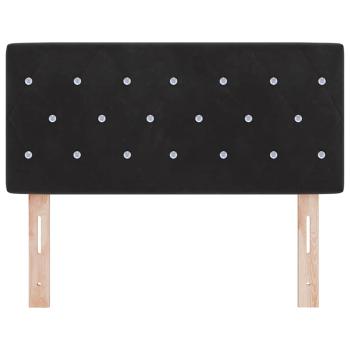 LED Kopfteil Kristallknöpfe Schwarz 100 cm Samt