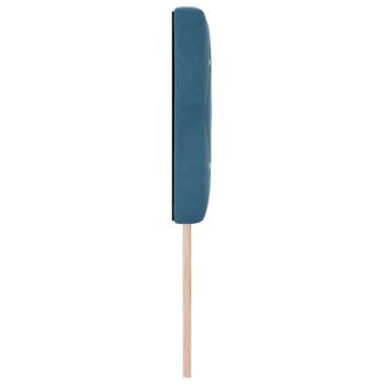 LED Kopfteil Kristallknopf Gepolstert Dunkelblau 72 cm Samt