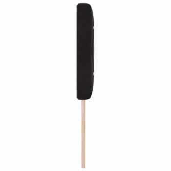 LED Kopfteil Kristallknopf Gepolstert Schwarz 80 cm Samt
