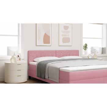 LED Kopfteil mit Kristallknopf-Bespanntheit Rosa 90 cm Samt