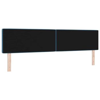 LED Kopfteil Kristallknopf Gepolstert Dunkelblau 100 cm Samt