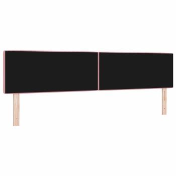 LED Kopfteil Kristallknopf Gepolstert Rosa 100 cm Samt