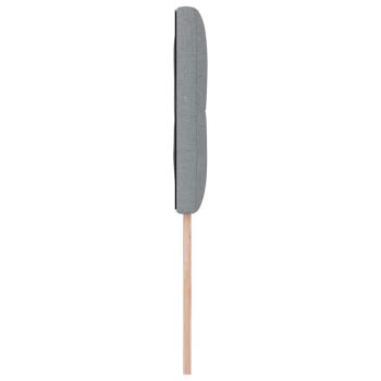LED Kopfteil mit Knopfheftung Hellgrau 80 cm Stoff