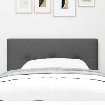 LED Kopfteil mit Knopfheftung Dunkelgrau 80 cm Stoff