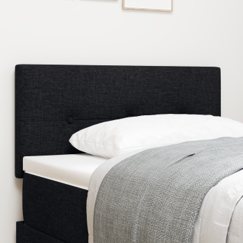 LED Kopfteil mit LED-Lichtleisten Schwarz 80 cm Stoff