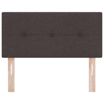 LED Kopfteil mit Knopfheftung Dunkelbraun 80 cm Stoff